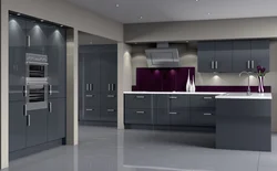 Anthracite kitchen in the interior photo