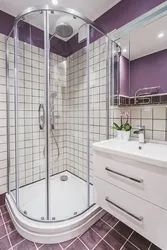 Design of a small bathroom with shower without toilet