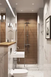 Design of a small bathroom with shower without toilet