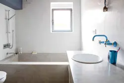 Micro concrete for bathroom photo