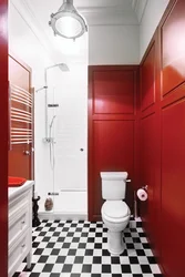 Дизайн ванны красный белый цвет