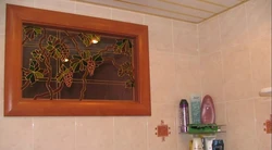 Window from the bath to the kitchen design