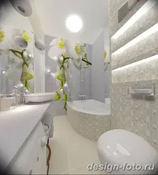 Bathroom interior design with flowers