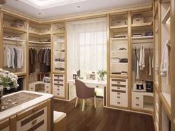 Dressing room interior with window