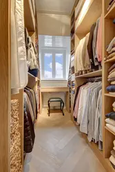 Dressing room interior with window