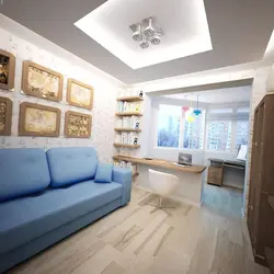 Living room interior with loggia