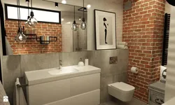Дизайн Ванны Стена Из Кирпича