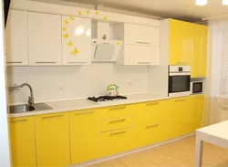 Кухня Желто Белая Фото
