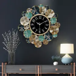 Wall clock in the living room in a modern style photo