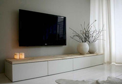 Modern TV stand in the living room photo design