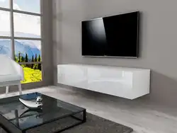 Qonaq otağında müasir televizor stendi foto dizayn