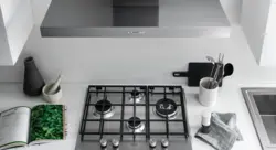 Фото встроенной кухни с газовой панелью
