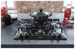 Photo Of A Built-In Kitchen With A Gas Hob