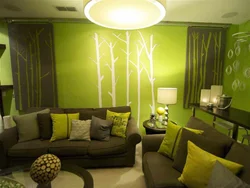 Зеленая комната дизайн квартиры