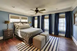 What colors does wood go with in a bedroom interior?