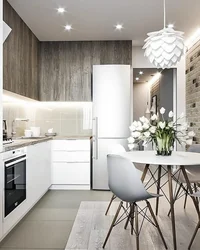 Interior of kitchens in apartments in a modern style
