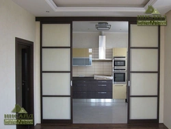 Living Room Kitchen Design With Sliding Doors