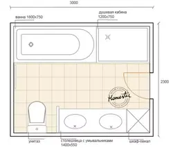 Дизайн Проект Ванной Комнаты С Размерами