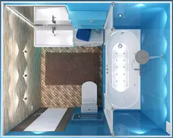 Bathroom design project with dimensions