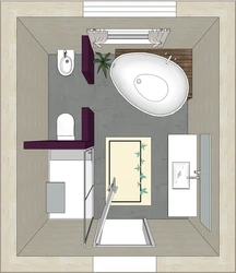 Bathroom design project with dimensions