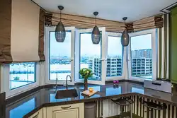 Дизайн Окна С Балконной Дверью На Кухне В Современном Стиле