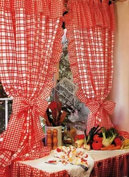 Sew curtains for the kitchen in a modern style photo