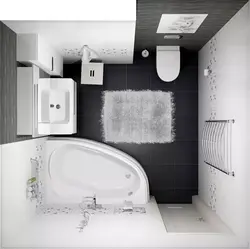 Bathroom design 3 sq m combined with toilet