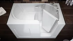 Acrylic bathtub in the interior