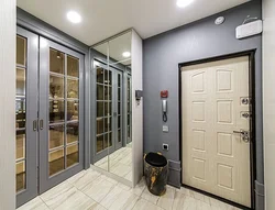 Entrance doors in the hallway interior photo