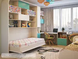 Mixed-sex children's bedroom photo