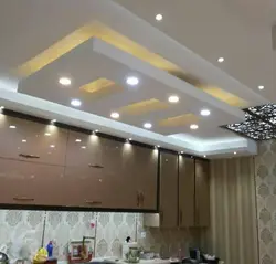 Потолки на кухне из гипсокартона дома фото