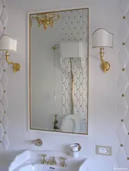 Дызайн люстэрка ў туалеце і ваннай