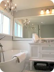 Дызайн люстэрка ў туалеце і ваннай