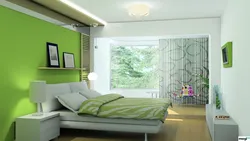 Photo Of A Bedroom With Green Walls