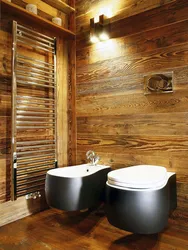 Wooden Bathroom Interior Photo