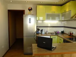 Interior of a small kitchen one-room apartment