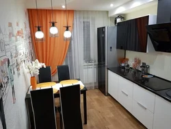 Interior Of A Small Kitchen One-Room Apartment