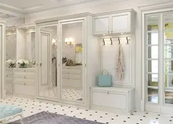 Mirrored Cabinets In The Hallway In A Modern Style Photo