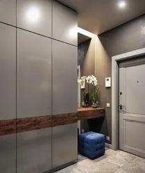 Mirrored cabinets in the hallway in a modern style photo