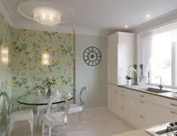 Wallpapering in the kitchen design