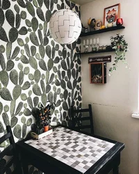 Wallpapering in the kitchen design