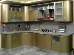Champagne kitchen in the interior