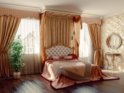 Design and color of curtains for the bedroom