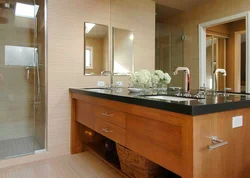 Столешница в ванную комнату в интерьере фото