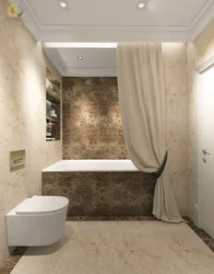 Дизайн ванной в коричнево бежевых тонах