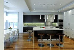 Living Room Kitchen Design With Island And Sofa