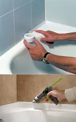 Photo bathtub joints
