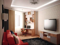 Room design in a studio apartment 15