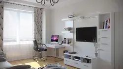 Computer desk in living room design