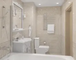 Фото ванной комнаты с плиткой современный дизайн в светлых тонах